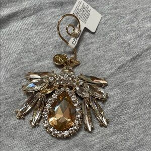 Chico's Gold and Crystal Brooch